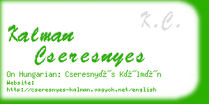 kalman cseresnyes business card